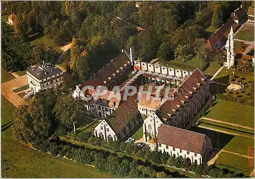 Moderne Karte Abbaye de Royaumont (Asnieres sur Oise) Vue aerienne