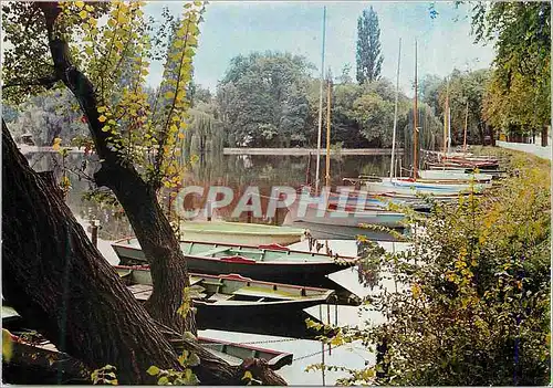 Moderne Karte Soisy sous Montmorency (Val d'Oise) Bords du Lac Bateaux