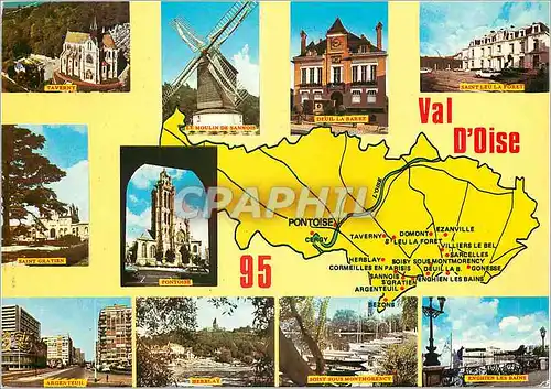 Cartes postales moderne Val d'Oise  Chef Lieu Pontoise Taverny Moulin de Sannois Deuil la Barre Saint Leu la Foret Saint