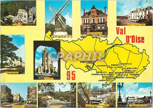 Cartes postales moderne Val d'Oise  Chef Lieu Pontoise Taverny Moulin de Sannois Deuil la Barre Saint Leu la Foret Saint