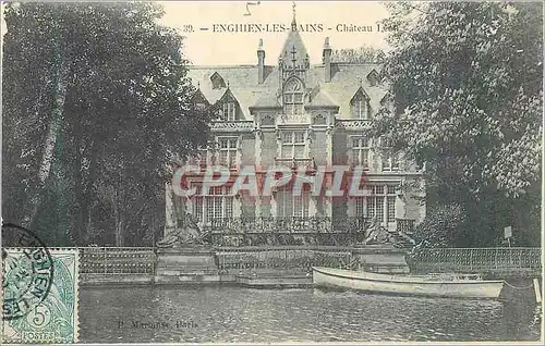 Ansichtskarte AK Enghien les Bains Chateau Leon Bateau