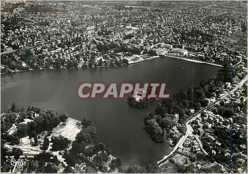 Moderne Karte Enghien les Bains (S et O) Vue d'ensemble sur le Lac