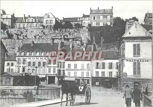 Cartes postales moderne Pontoise Place du Pont Caleche Cheval