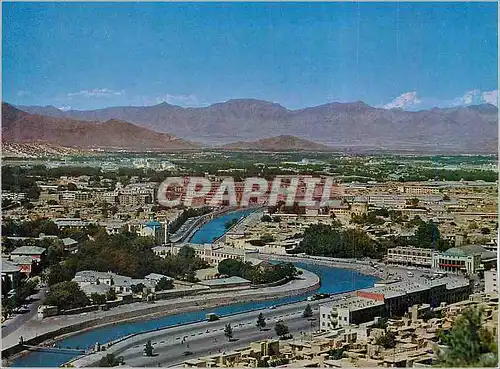 Moderne Karte Afghanistan General View of the City of Kaboul