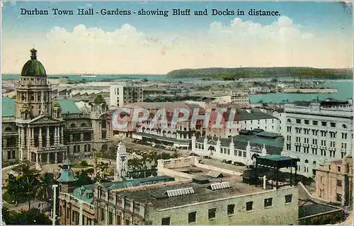 Cartes postales Durban Town Hall Showing Bluff and Docks in distance