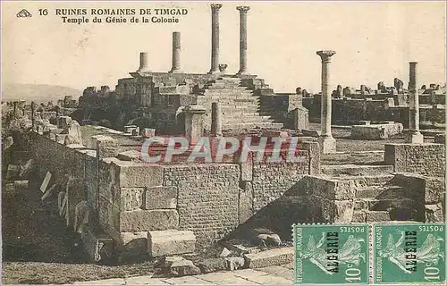 Ansichtskarte AK Ruines Romaines de Timgad Temple du Genie de la Colonie