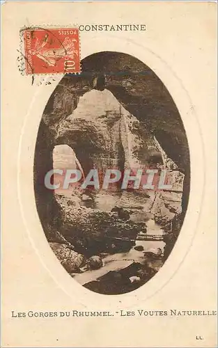 Cartes postales Constantine Les Gorges du Rhummel Les Voutes Naturelle