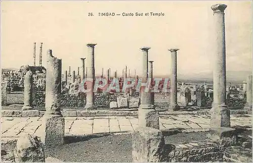 Cartes postales Timgad Cardo Sud et Temple