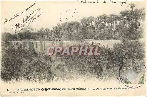 Cartes postales Extreme Sud Oran Colomb Bechar L'Oued Bechar Le Barrage