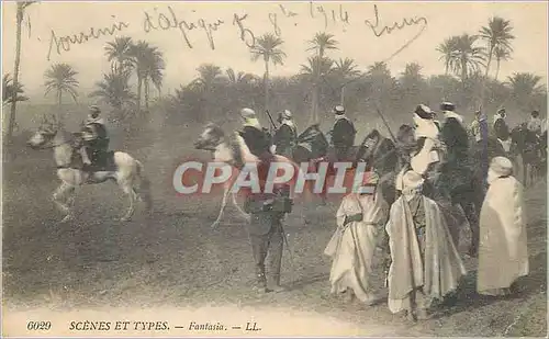 Ansichtskarte AK Scenes et Types Fantasia Chevaux