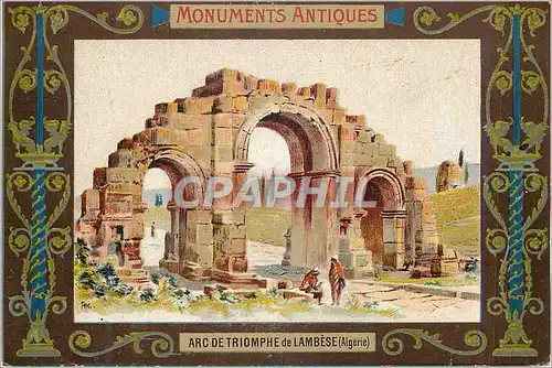 Cartes postales Arc de Triomphe de Lambese (Algerie) Monument Antiques