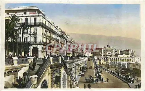 Cartes postales Alger Perspective sur Boulevard de la Republique