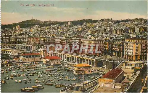 Cartes postales Alger Vue Generale Bateaux