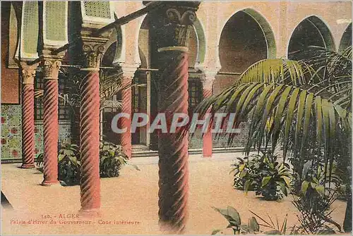 Cartes postales Alger Palais d'Hiver du Gouvernement Cour Interieure