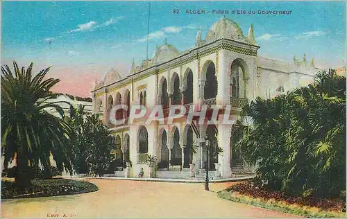 Cartes postales Alger Palais d'Ete du Gouverneur
