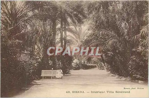 Cartes postales Biskra Interieur Villa Benevend