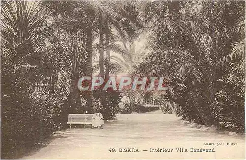 Cartes postales Biskra Interieur Villa Benevend