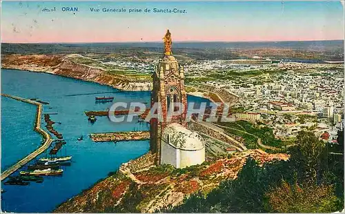 Cartes postales Oran Vue Generale prise de Sancta Cruz