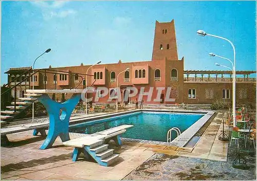 Cartes postales moderne Algerie Taghit L'Hotel Piscine