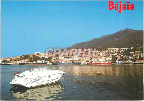 Moderne Karte Bejaia Vue Generale Bateau