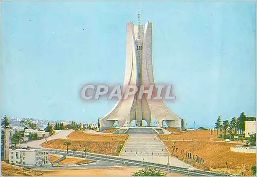 Moderne Karte El Madania Alger Memorial du Martyr