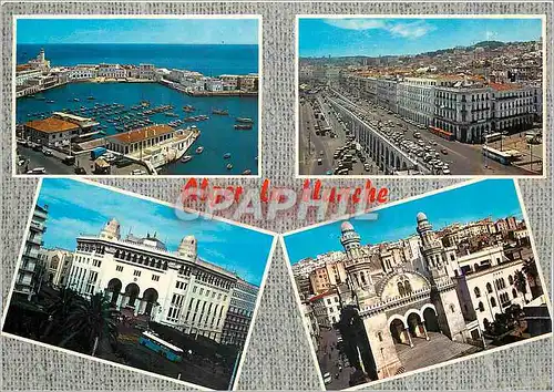 Cartes postales moderne Alger La Blanche L'Amiraute et le Port Boulevard Che Guevara La Grande Poste Mosquee Ketchaoua