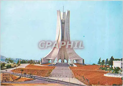 Moderne Karte El Madania Alger Memorial du Martyr