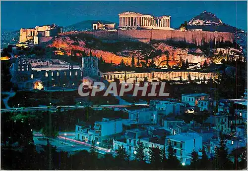 Cartes postales moderne Athenes Acropole Illuminee