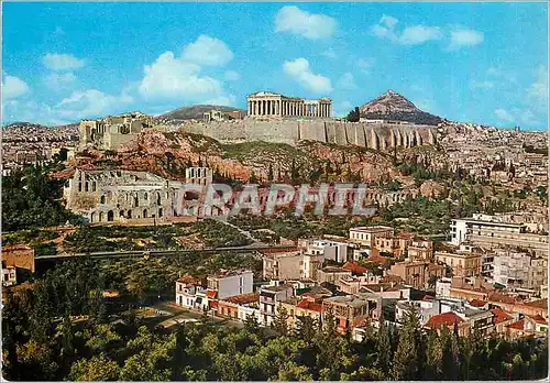 Cartes postales moderne Athenes Acropole vue de Philopappe