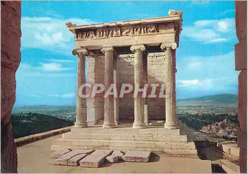 Moderne Karte Athenes Acropole Le Temple de la Victoire d'Athena