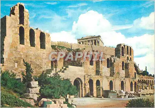 Moderne Karte Athenes Acropole La Facade du Theatre de Herodes Atticus