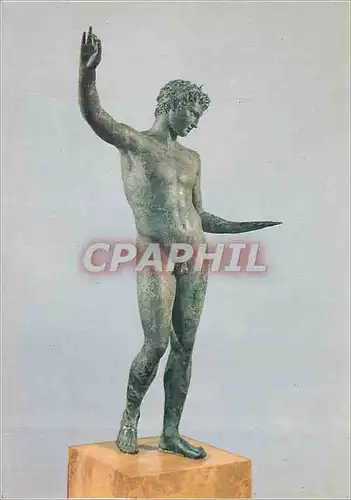 Cartes postales moderne Athenes Musee Nat Archeologique Statue en bronze d'un Dieu (Mercure au Jeune Homme) '(env 350 ap