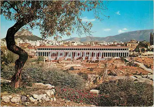 Cartes postales moderne Athenes Le Portique d'attale