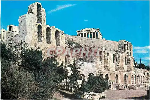 Moderne Karte Athenes L'Odeon d'Herode Allicus