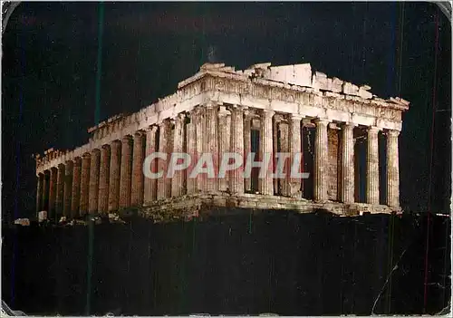Cartes postales moderne Athenes Le Parthenon Illuminee