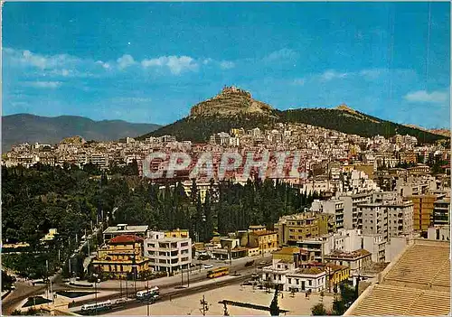 Cartes postales moderne Athenes Le Lycabette vu du Stade