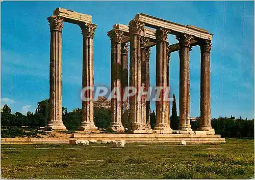 Moderne Karte Athenes Le Temple de Jupiter Olympien