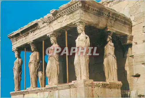 Moderne Karte Athenes Grece Portique de Caryatides