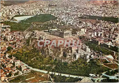 Moderne Karte Athenes vue Panoramique de l'Acropole