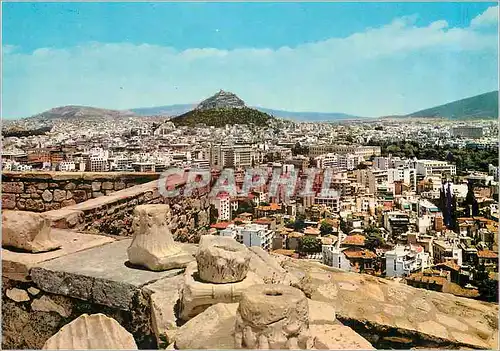 Cartes postales moderne Athenes Vue Partielle et le Lycabette