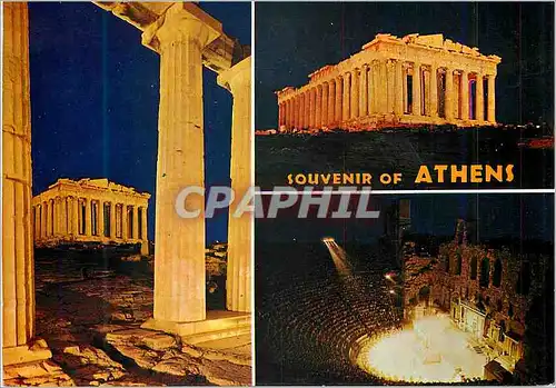 Moderne Karte Athenes Le Parthenon