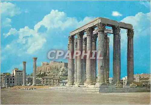 Cartes postales moderne Athenes Vue de l'Acropole de L'Olympicion