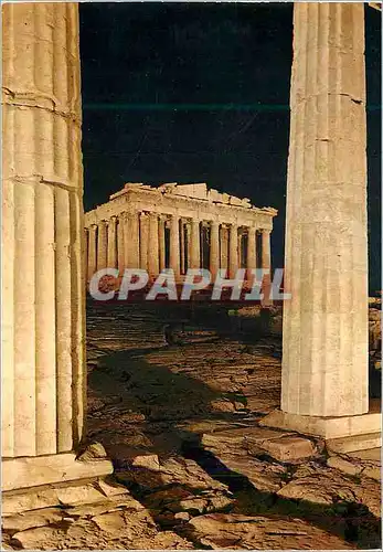 Moderne Karte Athenes Le Parthenon Illumine