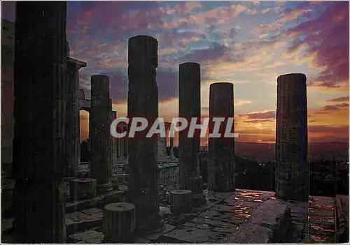 Moderne Karte Athenes L'Acropole Le Coucher du Soleil de Propylee