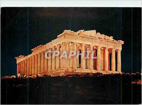 Moderne Karte Athenes L'Acropole Le Parthenon Illumine