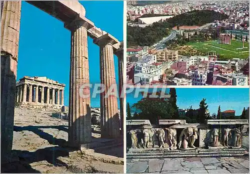 Moderne Karte Athenes Parthenon Bas Relief Theatre de Bacchus