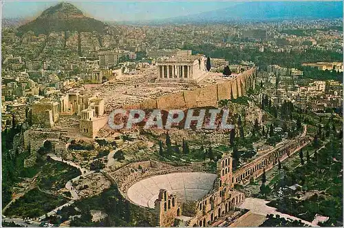 Cartes postales moderne Athenes l'Acropole Vue d'avion