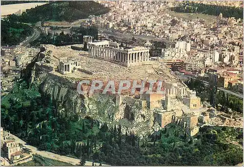 Moderne Karte Athenes l'Acropole vue d'avion
