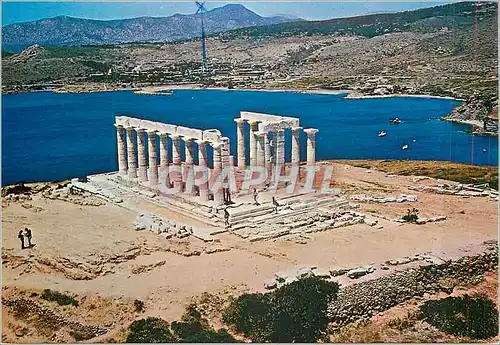 Moderne Karte Athenes Sounion Temple de Posseidon