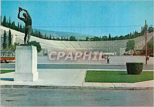 Moderne Karte Athenes Le Stade et le Discobole Jeux Olympiques